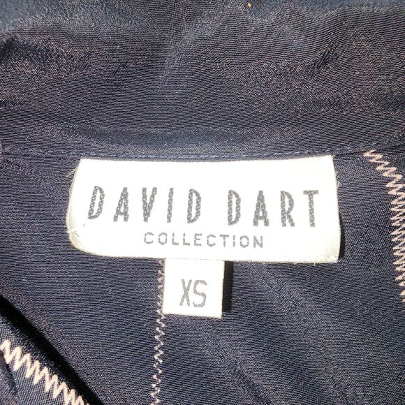 NWT Vintage David Dart Collection Black Button Down Short Sleeve Shirt - Picture 9 of 10